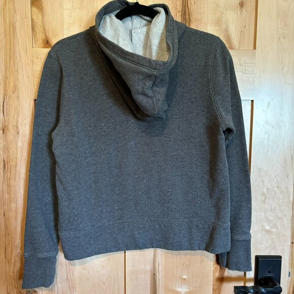 UA Under Armour Cotton Funnel Neck Hooded Pullover Sweatshirt S Charcoal 1331725 - Picture 4 of 6